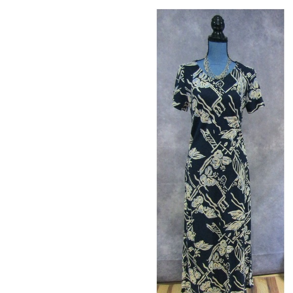 Hilo Hattie Dresses & Skirts - Hilo Hattie Hawaiian Dress Blue Tropical Floral M